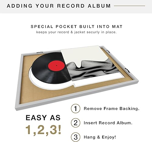 Miniatura 6 de MCS Marco de álbum de grabación, gris, 16.5 x 25 pulgadas