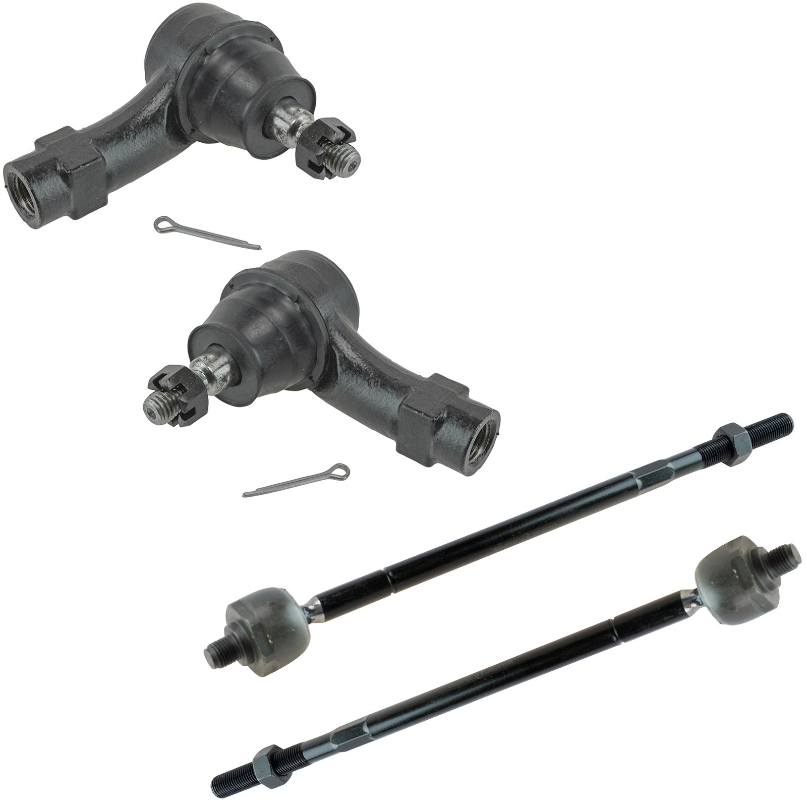 TRQ Front Tie Rod Set Compatible with 2009-2011 Ford Focus