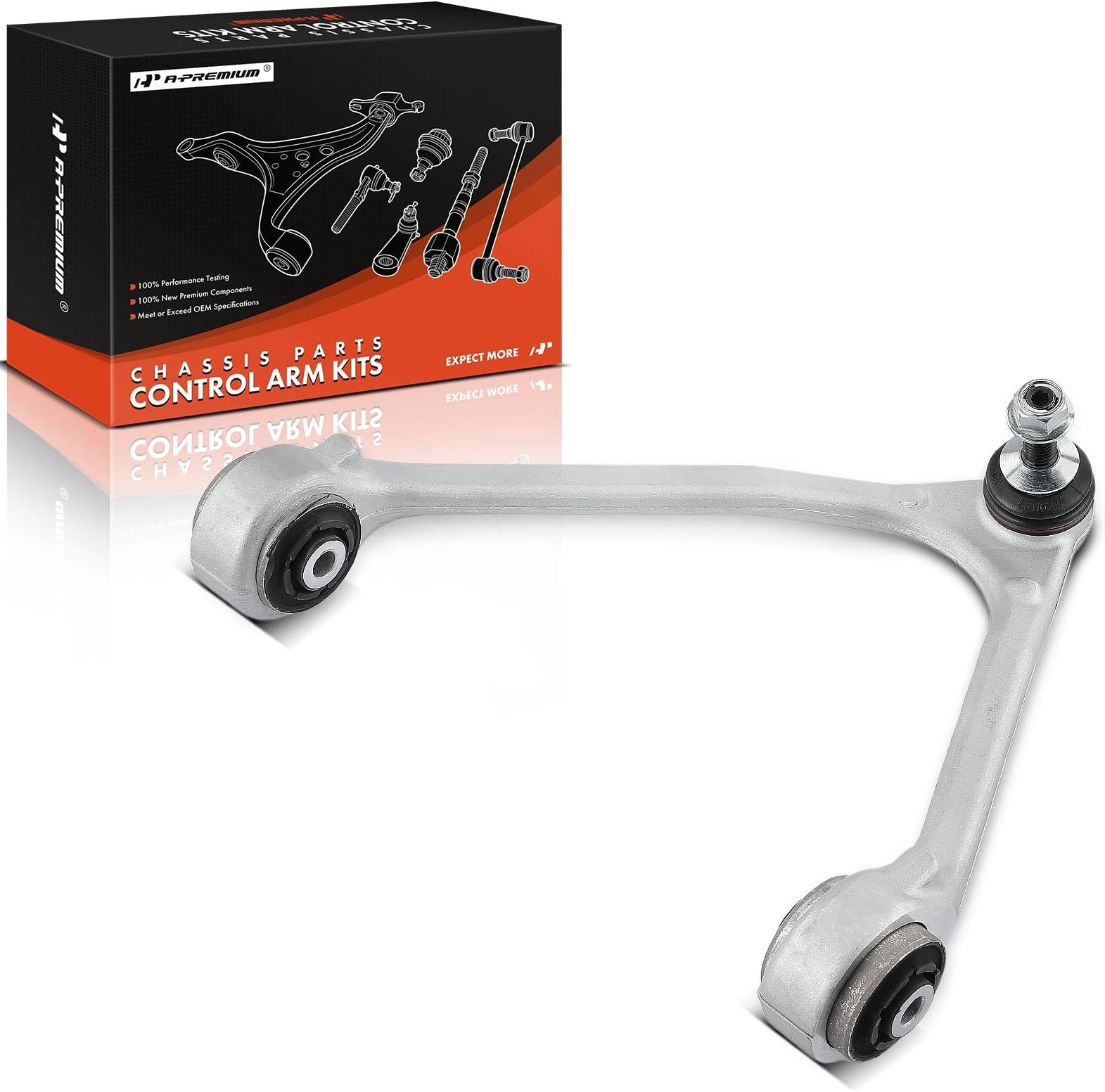 Front Left Upper Control Arm, with Ball Joint & Bushing, Compatible with Jaguar XF 2009-2015, XFR 2010-2015, XFR-S 2013-2015, S-Type 2002-2008