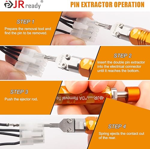 Miniatura 6 de JRready Extractor de pasador de varilla eyectora DAP-D173, herramienta de extracción Mini-Fit Jr (equivalente a Molex 11-03-0044), herramienta de