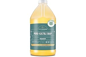 Dr. Bronner's Pure Castile Soap Liquid, Unscented, 64 Fl Oz