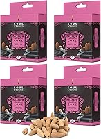Vista 15 de Soul Sticks Conos de incienso de reflujo – 40 conos orgánicos hechos a mano para quemador de cascada Paquete de 4 aromas aromáticos de larga