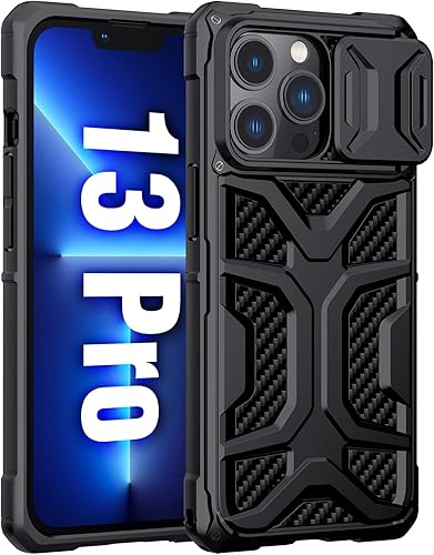 Nillkin Armor - Funda para iPhone 13 Pro con cubierta deslizante para cámara, protección de lente, estilo resistente de grado militar, a prueba de