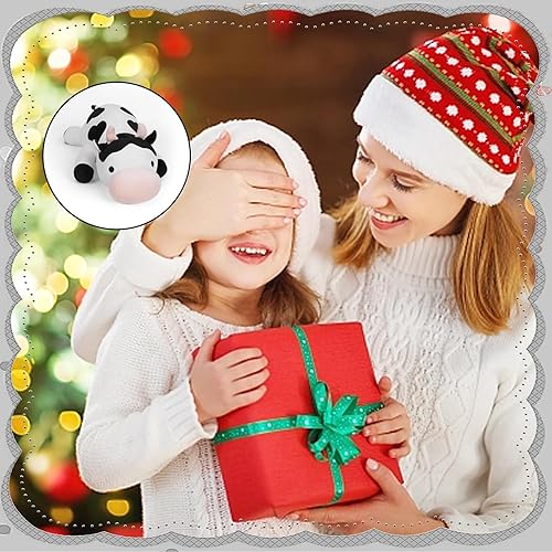 Miniatura 7 de Animales de peluche de vaca con peso de 24 pulgadas, 4.2 libras, lindas muñecas de peluche para niños y niñas (blanco y negro)