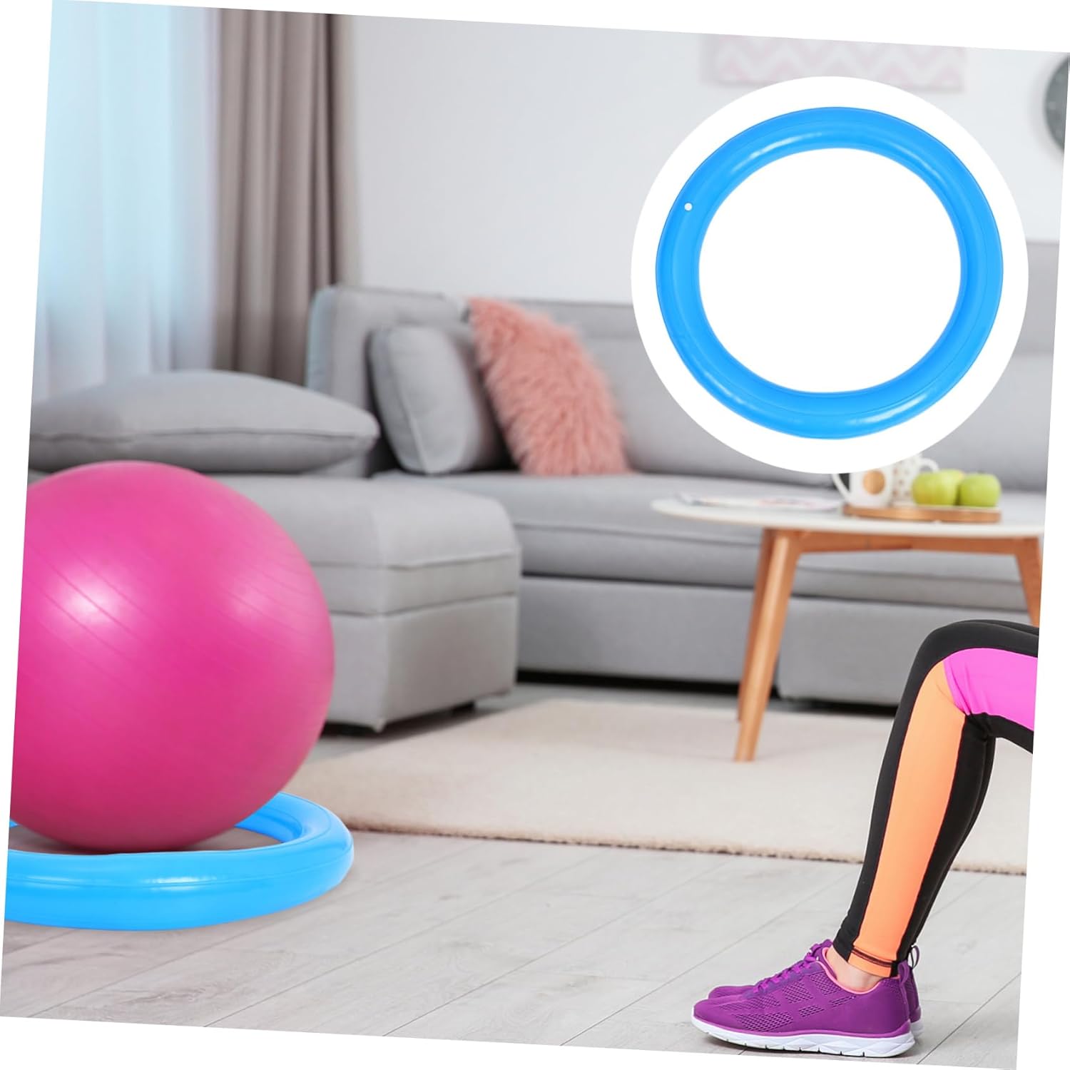 YARNOW Yoga Ball Base Ring for Stability Easy to Assemble Exercise Ball Holder for Home Office Gym for Safe