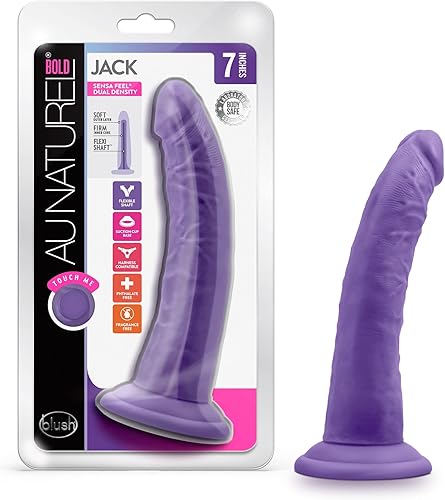 Miniatura 1 de Blush Novelties Au Naturel Bold Jack - Arnés realista de 7 pulgadas con ventosa compatible con FlexiShaft Sensa Sensa, juguete sexual para hombres,