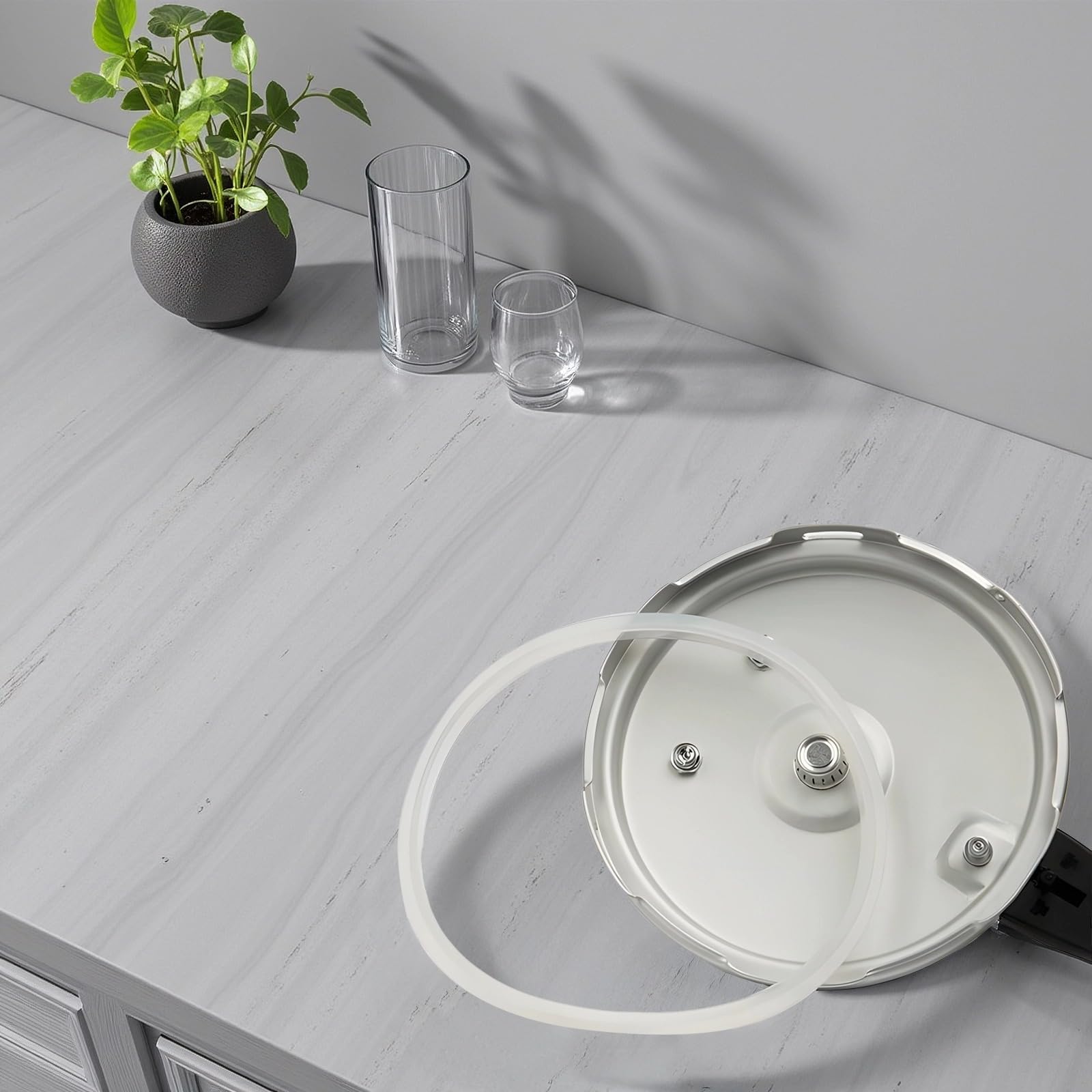 2 szt. pierścieni uszczelniających do Instant Pot, zamiennik do szybkowaru, elastyczne uszczelki gumowe, średnica 20 cm, uniwersalne dopasowanie do użytku domowego, kompatybilne z szybkowarami ze