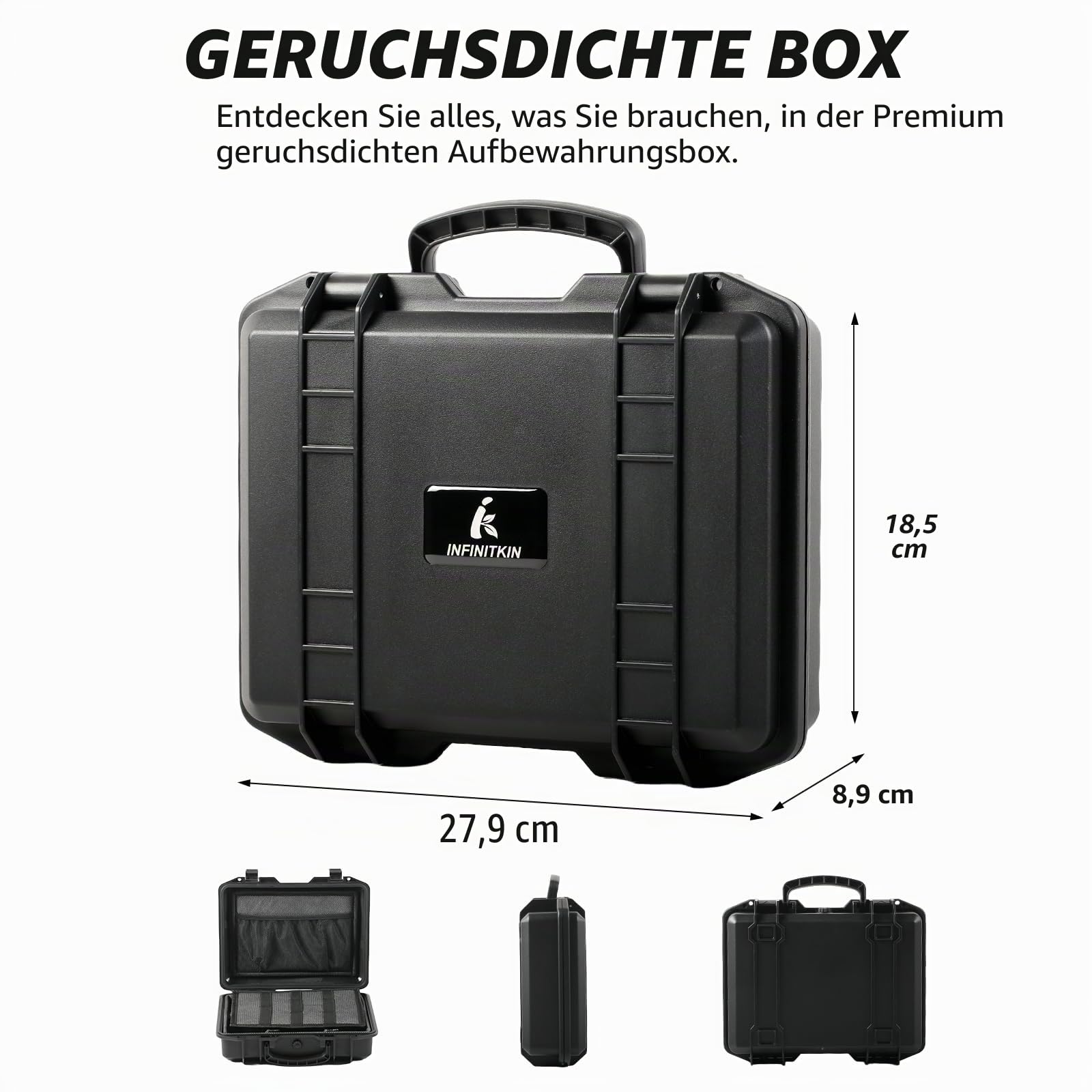 INFINITKIN Geruchssichere Box, große luftdichte Aufbewahrungsbox mit Zahlenschloss, wasserdichter und langlebiger geruchsdichter Behälter für Reisen und Zuhause, tolle Geschenkwahl