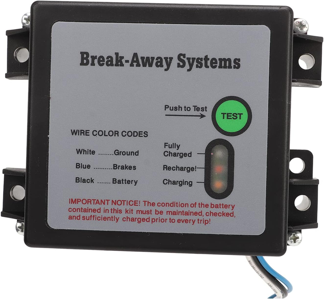 GOTOTOP Trailer Breakaway Kit, Electric Breakaway System with LED Indicator for Safe Stops in 12V Vehicles