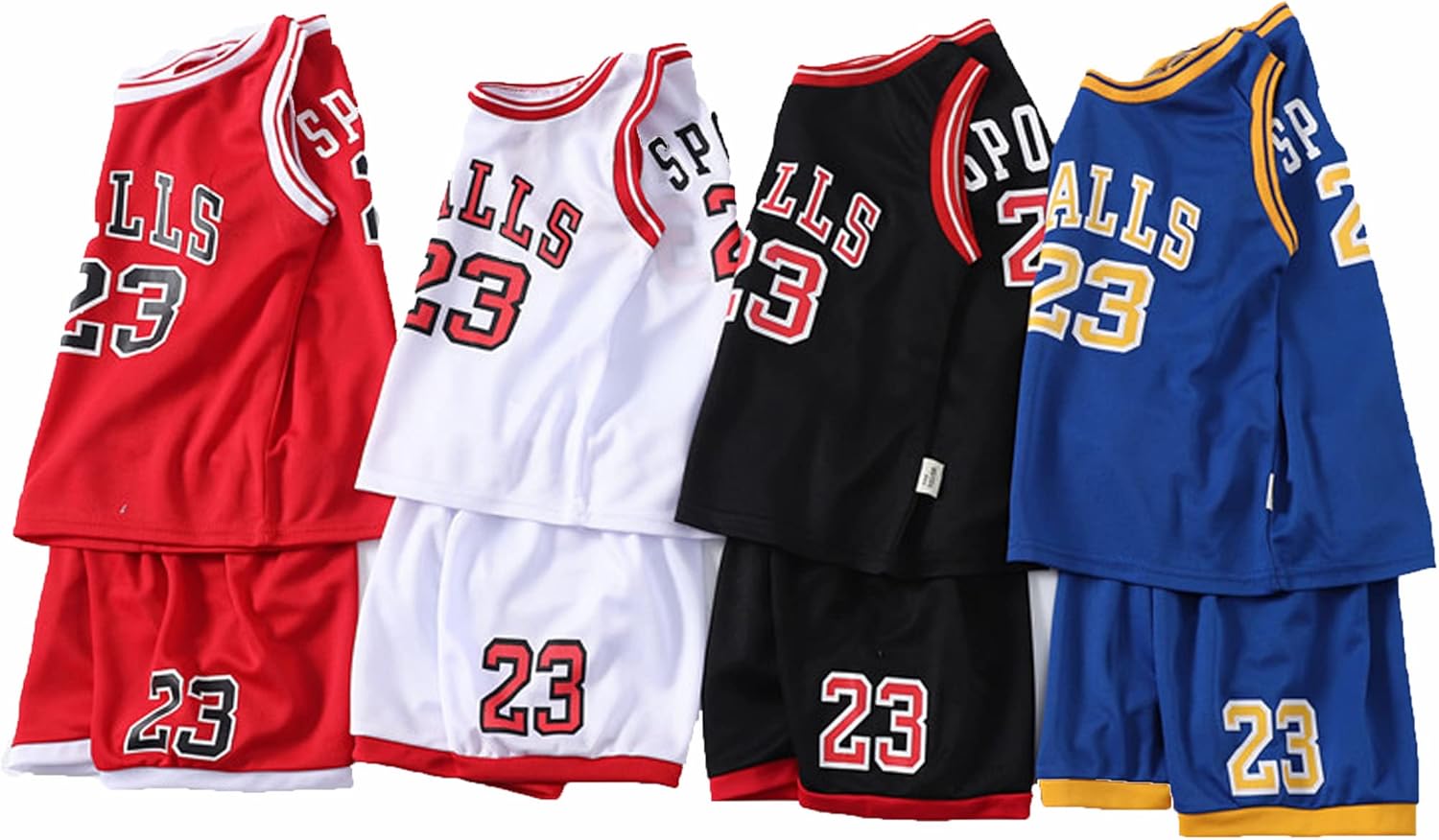 Kids Sports Shorts Set Todder Boys Jerseys Tracksuit 2 Piece Basketball Top Mesh Shorts Set - Image 4