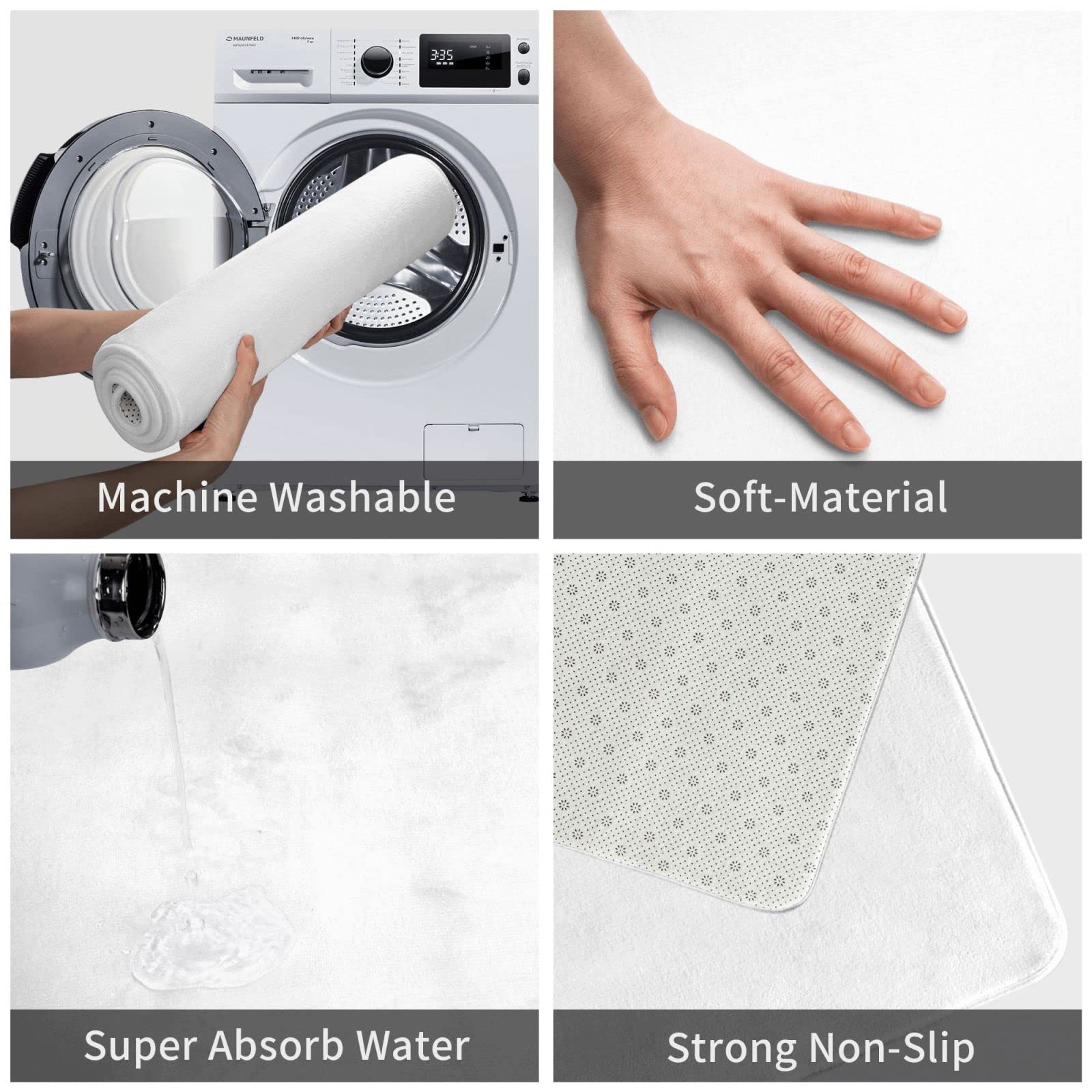 Tapete de baño bohemio occidental de 24 x 36 pulgadas, tapete lavable con geometría india nativa americana del suroeste para baño, garaje, cocina, entrada, parte trasera