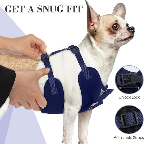 Miniatura 5 de Kuoser Arnés para perro de esmoquin, arnés ajustable para perros pequeños y medianos, traje de boda para perro con corbatín para fiesta