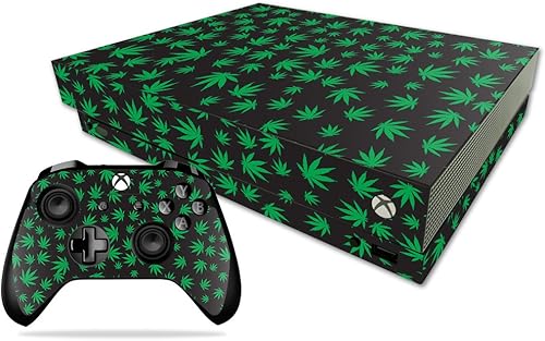 MightySkins Skin compatible con Microsoft Xbox One X Marihuana Funda protectora de vinilo duradera y única Fácil de aplicar quitar y cambiar