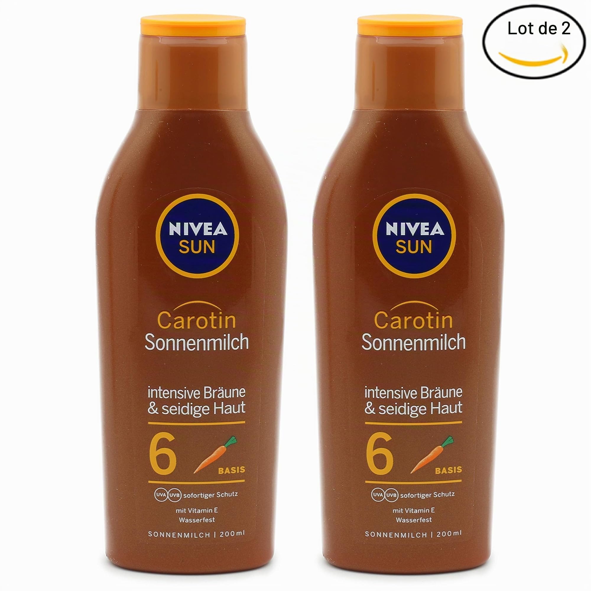 Nivea Sun Carotène Sonnenm LF6 Lot de 2 (2 x 200 ml)