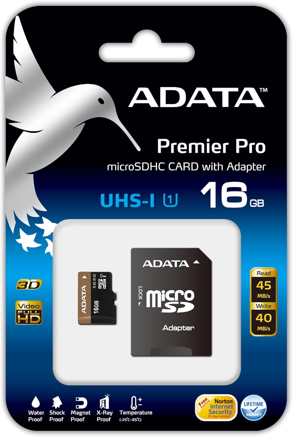 ADATA Premier Pro 16GB microSDHC UHS-I U1 Memory Card (AUSDH16GUI1-RA1)