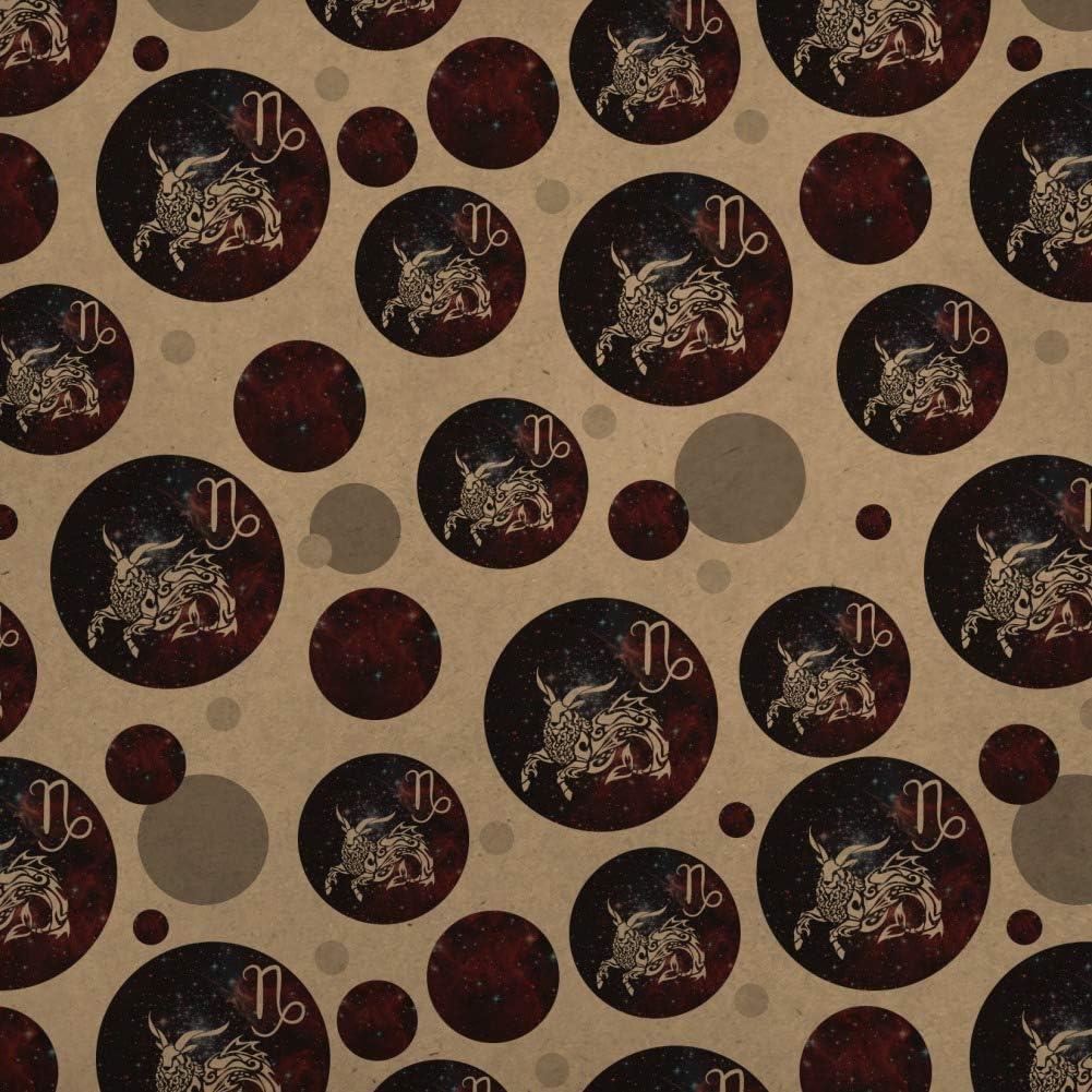GRAPHICS & MORE Capricorn Fish Goat Zodiac Sign Horoscope in Space Premium Kraft Gift Wrap Wrapping Paper Roll