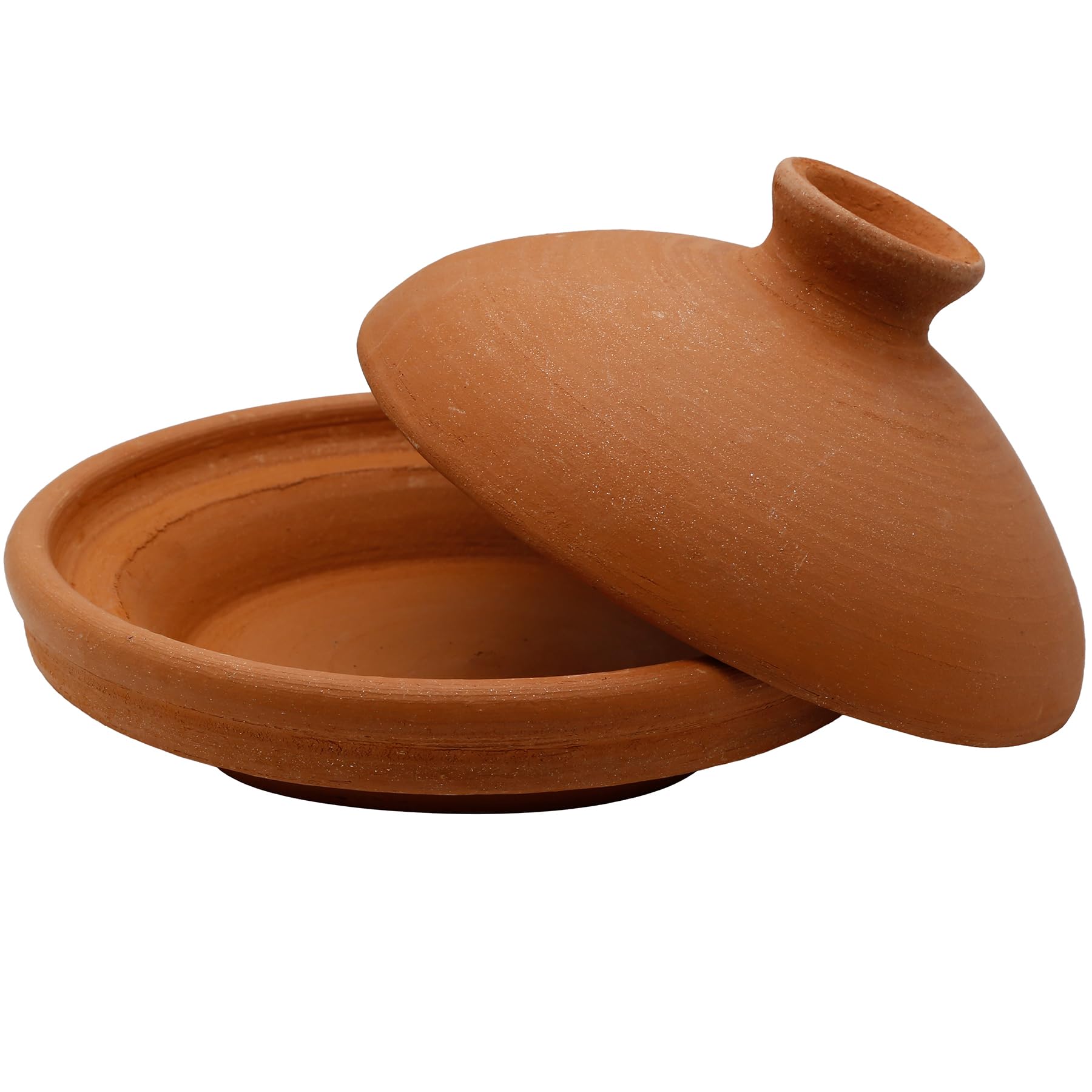 Marokkanische Tajine, Schmortopf aus Ton Ø 30cm Kochen für 3-4 Personen | Tagine unglasierter Gartopf Tontopf