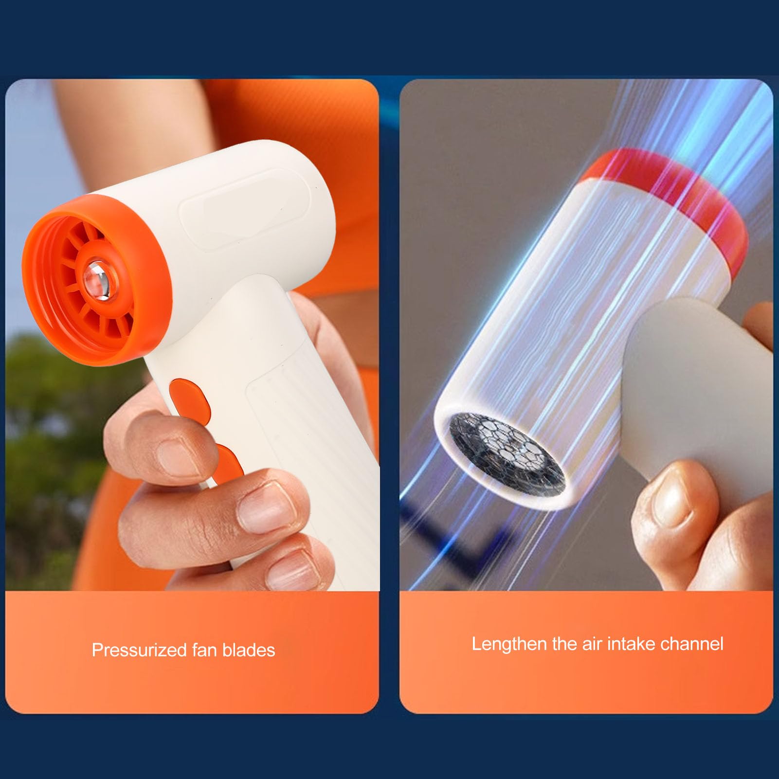 Kadimendium Soplador de Aire Portátil de Alta Velocidad, 130000RPM, Plumero de Aire Comprimido Multifuncional para el Hogar, Oficina, Coche, Material ABS
