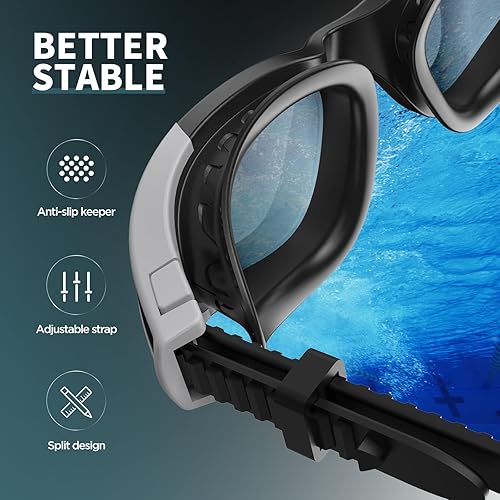 Miniatura 4 de Gafas de natación, gafas de natación para adultos, hombres y mujeres, antiniebla, sin fugas, gafas de piscina