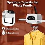 Portable Clothes Dryer, Mini Dryer for Clothes, Travel Small Cloth Dryer for Apartment, RV, Hotel, 300W Fast Electric Cloth Dryers with Adjustable Timer, Hold 7 Clothing, 140°F Constant Temp