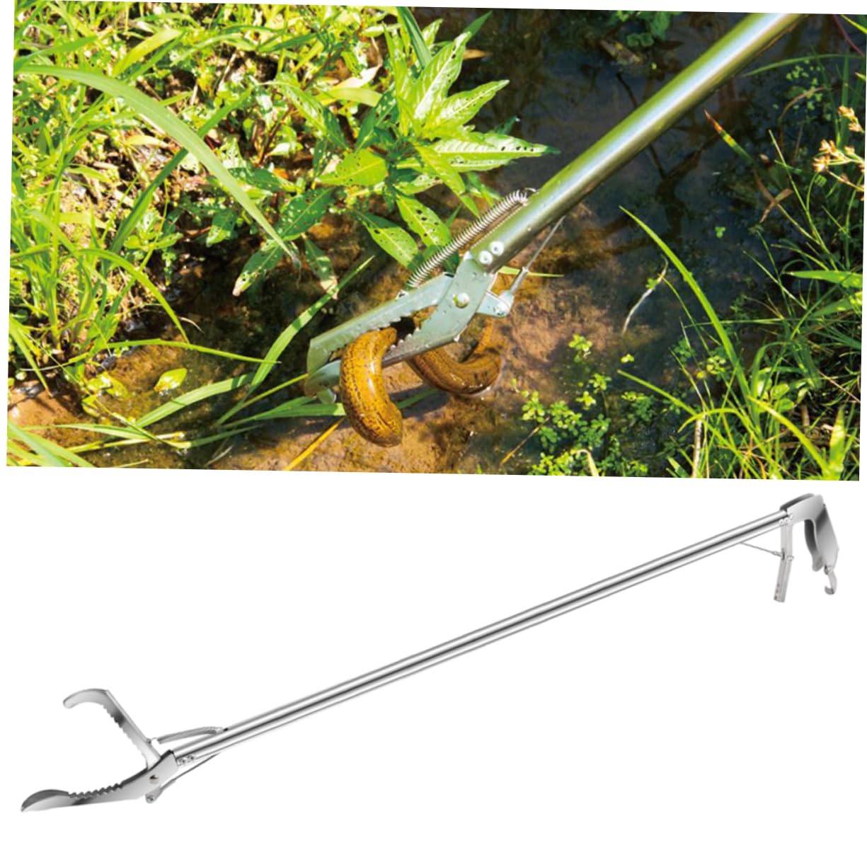 Edelstahl Selbstverriegelnde Schlangenzange 1 Meter mit Langem Griff