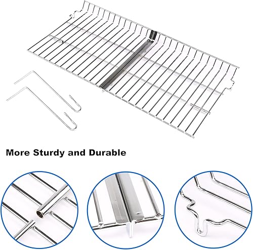 Miniatura 2 de Uniflasy Rejilla de calentamiento de parrilla y cenicero ajustable para parrilla Char Griller 5050, 5650, 3001, 2223, 5072, 2823, 3030 parrilla de