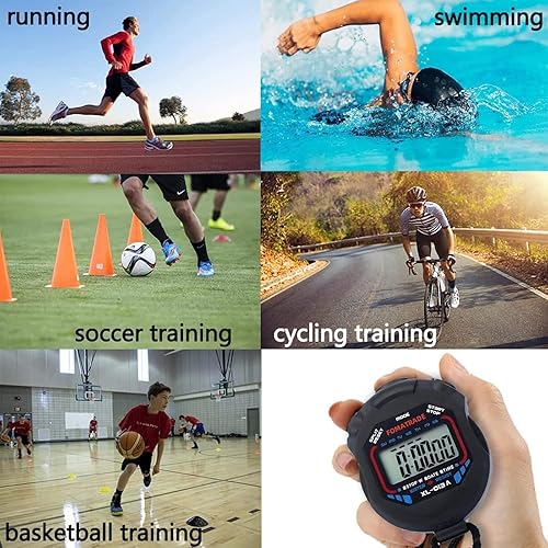 Miniatura 4 de Cronómetro digital, cronómetro deportivo, cronómetro de pantalla grande, cronómetro digital de mano multifunción cronógrafo electrónico profesional