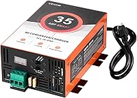Vista 12 de VEVOR Convertidor de energía para RV, 80 amperios, 110V AC a 12V DC Cargador de batería para RV, Carga inteligente de múltiples etapas, Rango