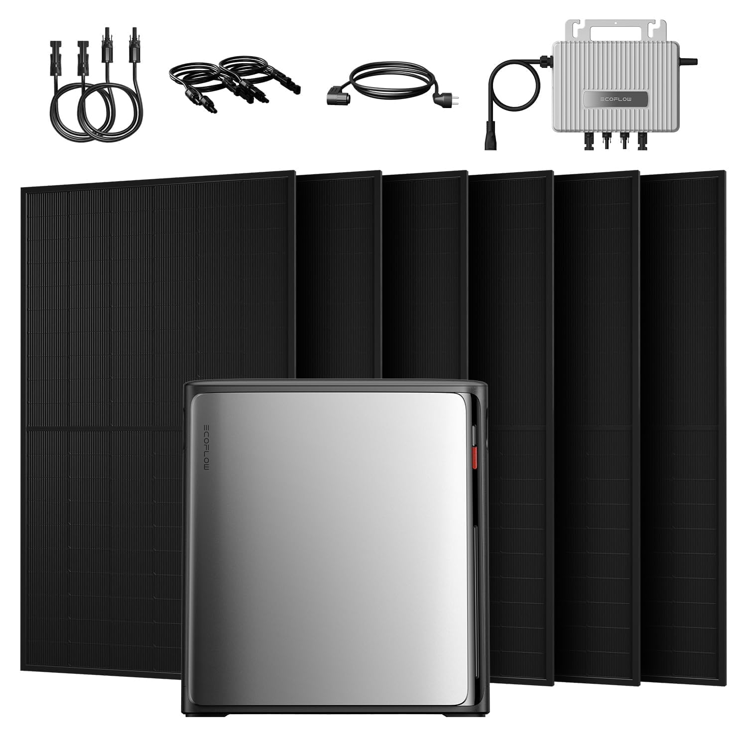Powerness® All in One 3000W Balkonkraftwerk mit Speicher 3840Wh, ECOFLOW STREAM Ultra X mit 800W Wechselrichter, Zubehör Komplettset, 6× 500W Black Bifaziale Solarmodule, Plug & Play (0% MwSt)