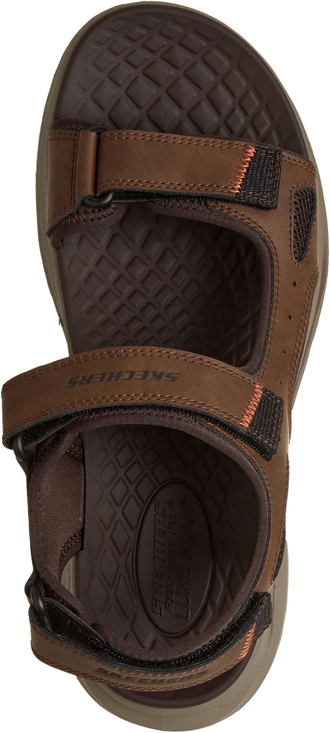 Skechers mens 3 Strap Open Toe River Sandal