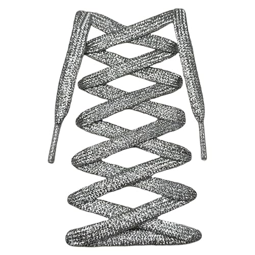 [Teeoff] 2 Pairs Glitter & Metallic Sparkle Flat Shoe Laces for Sneakers, Athletic Shoes, Boots, Casual Footwear �X�j�[�J�[�A�X�|�[�c�V���[�Y�A