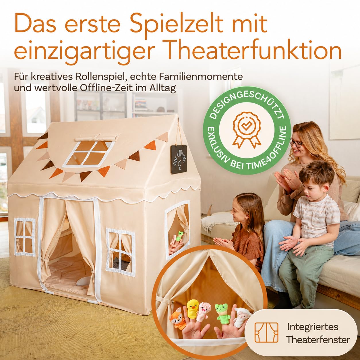 Kinderzelt Indoor | Spielzelt Kinder | Spielhaus Indoor | Kinderhaus