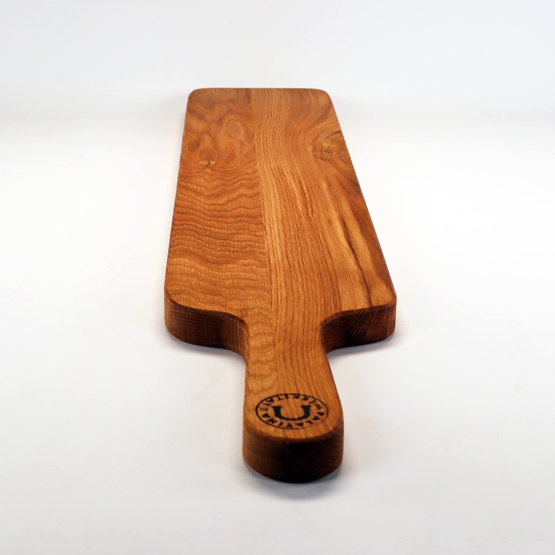 Palatina Werkstatt Planche à fromage avec poignée stable en forme de bouteille de vin 65 x 13,5 cm Fabriqué à la main