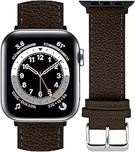 DBLACK ‘’SPADE’’ Compatible with Apple Watch Strap 42mm 44mm 45mm 46mm 49mm, Leather Watch Strap, Pebble Pattern Design Watch Belt for iWatch Series 11 10 9 8 7 6 5 4 3 2 1, SE 3/2/1 and Ultra 3/2/1 (Watch is Not Included)