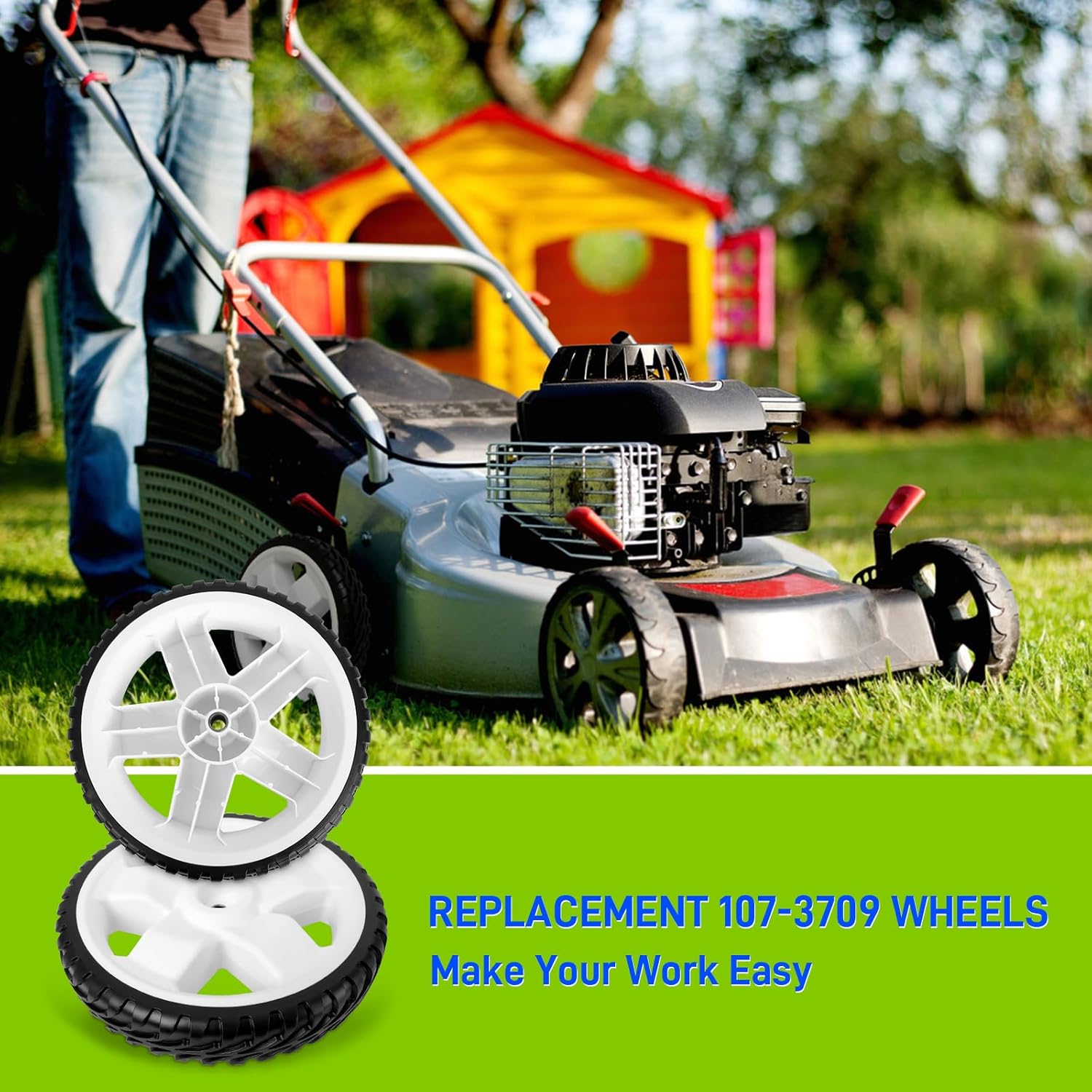 11-Inch Rear Wheel for To ro Lawn Mowers - Compatible with Models 20339, 20378, 20959, 21329 - Replaces Part Numbers 137-4837, 115-2885, 119-0313, 2 Pack