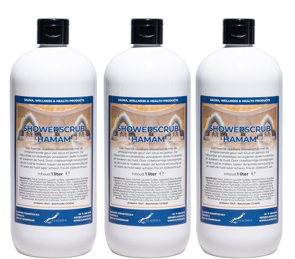 Showerscrub Hamam 3 x 1 Liter - Weiß