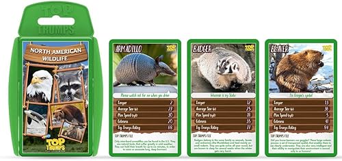 North American Wildlife Top Trumps - Juego de cartas