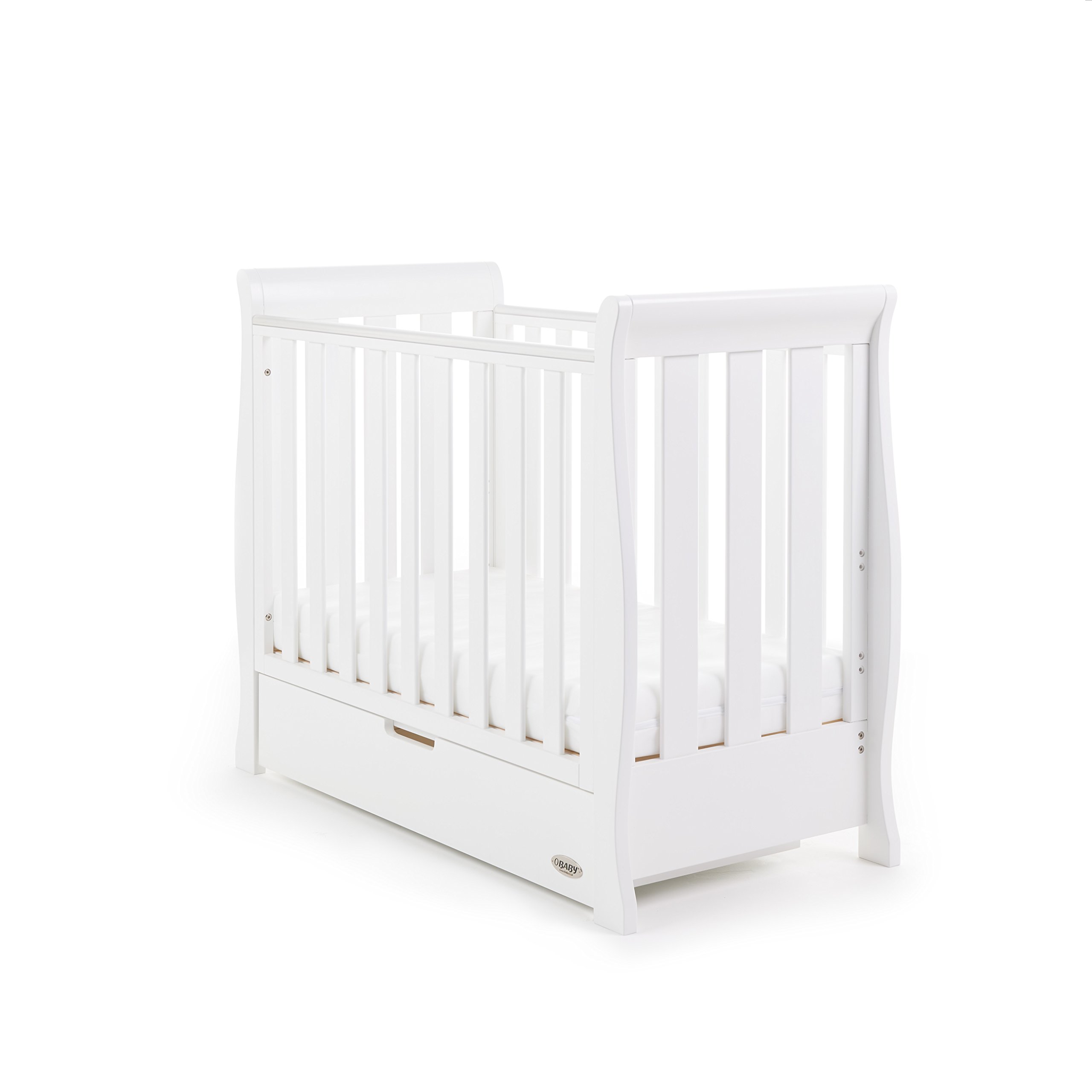 Obaby Stamford Sleigh Space Saver Cot - White