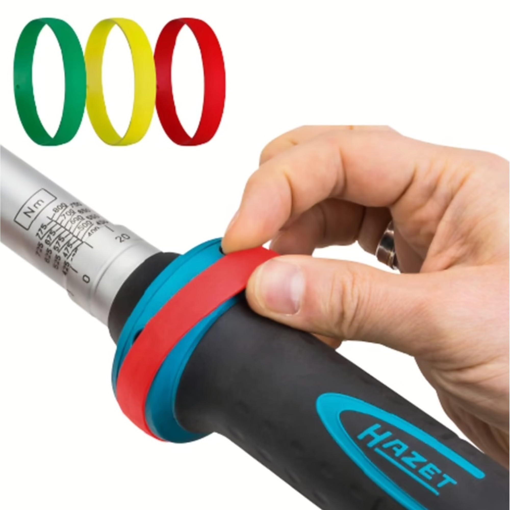 HAZET 1 Zoll Drehmomentschlüssel 6160-1CT, 600–1600 Nm, Länge 2455 mm, 3% Genauigkeit, mit 2-Komponenten-Griff, Sichtfenster, Codierringen und Safe Box | Drehmomentbereich 600-1600 Nm, Abtrieb 1 Zoll (25 mm) Vierkant massiv, DIN EN ISO 6789-2:2017, DIN 31
