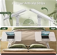 Vista 4 de Rolling Laptop Desk, 180° Tiltable Mobile Standing Desk Height Adjustable, Overbed Bedside Table, 32inch Portable Computer Desk with Lockable