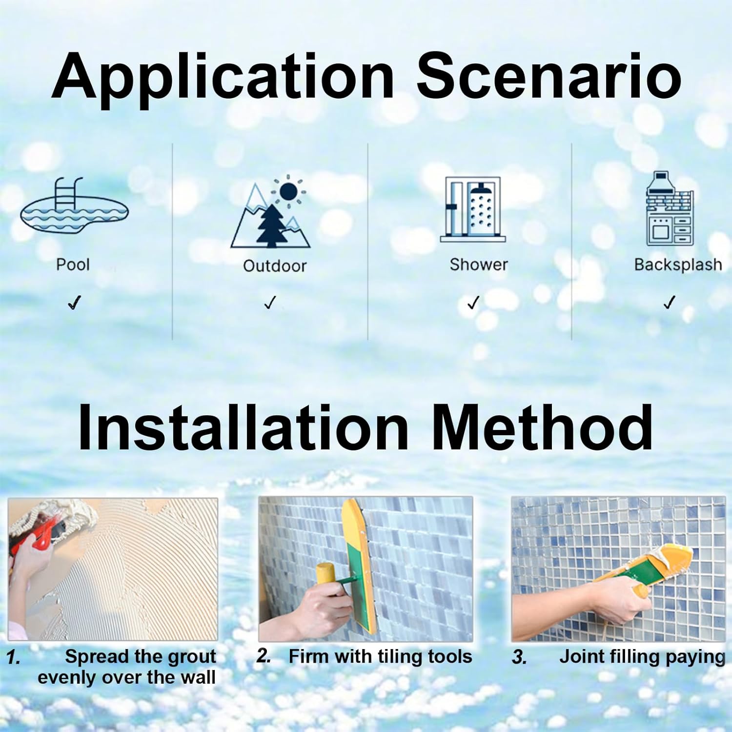 LSDECO 5 Sheets Glass Mosaic Tiles Backsplash, Pool Tiles, 12" x 12" Kitchen Backsplash Tile, Glass Tiles for Bathroom Border Shower Wall (5 Sq.Ft Cobalt Blue)