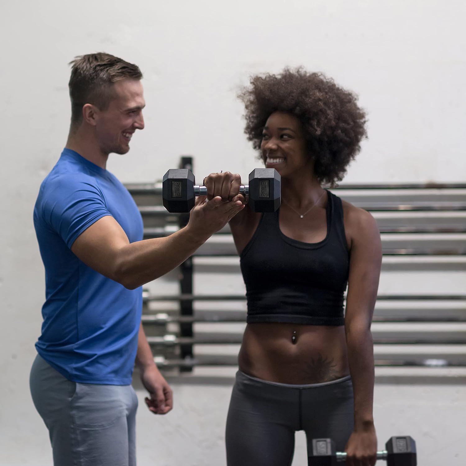 Hex Dumbbells Free Weights Solid Steel Hand Weights Dumbbells Set of 2 10lbs 15lb 20 Pound Pairs- PVC Encased 25lbs 30lbs Exercise & Fitness Dumbbell in Single with Metal No-Slip Handle, No Pungent Smell, No Black Oil : Sports & Outdoors