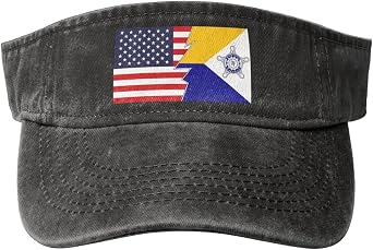 Flag of The United States Secret Service and America Sun Visor Hat for Women Men Empty Top Baseball Cap Golf Cap