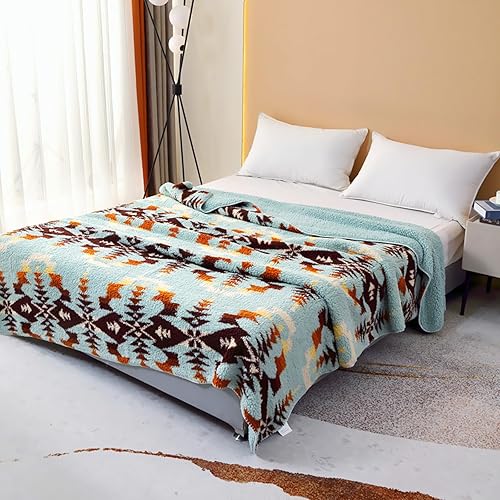 UKELER Large Bohemian Bed Blankets 80'' × 90'', Ultra Soft