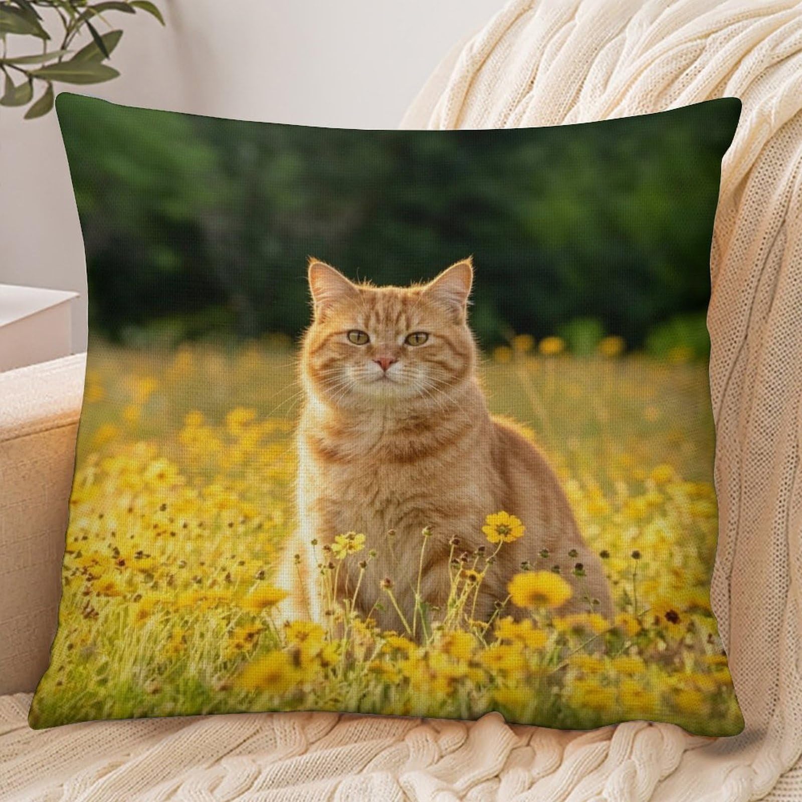 Fekiloot Style Cute Cats Pillowcase Pillow Sham Pillow Case