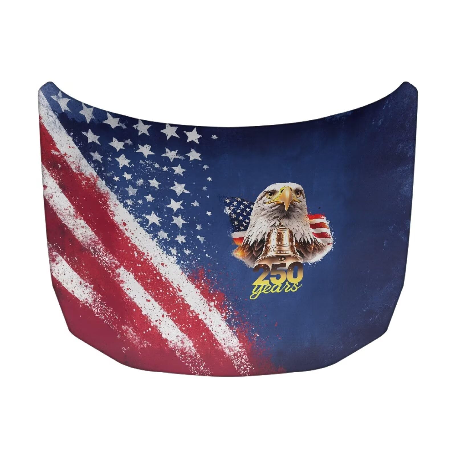 59×39 Inch Hood Cover for Compact Sedan SUV Trucks Stretchable Car Hood Wrap Blankets USA 250th Birthday Auto Banner Waterproof Auto Exterior Accessories