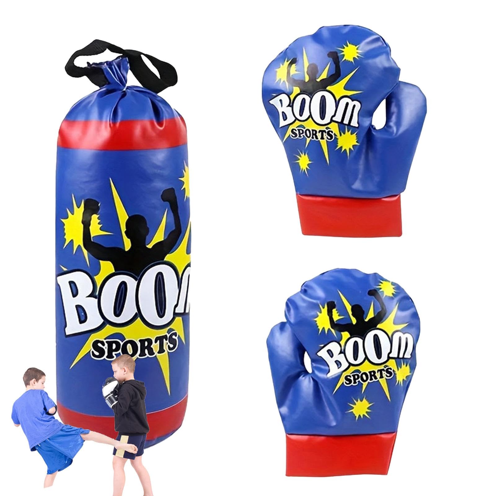 Saco de Boxeo para Niños con Guantes, Equipo de Entrenamiento de Boxeo Profesional
