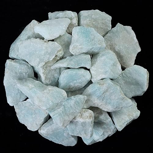 ZAICUS Rocas ásperas de aragonita azul para pulir, piedras crudas para pulir, hacer joyas, pulir, cabbing, lapidario, rocas fuentes, decoración,