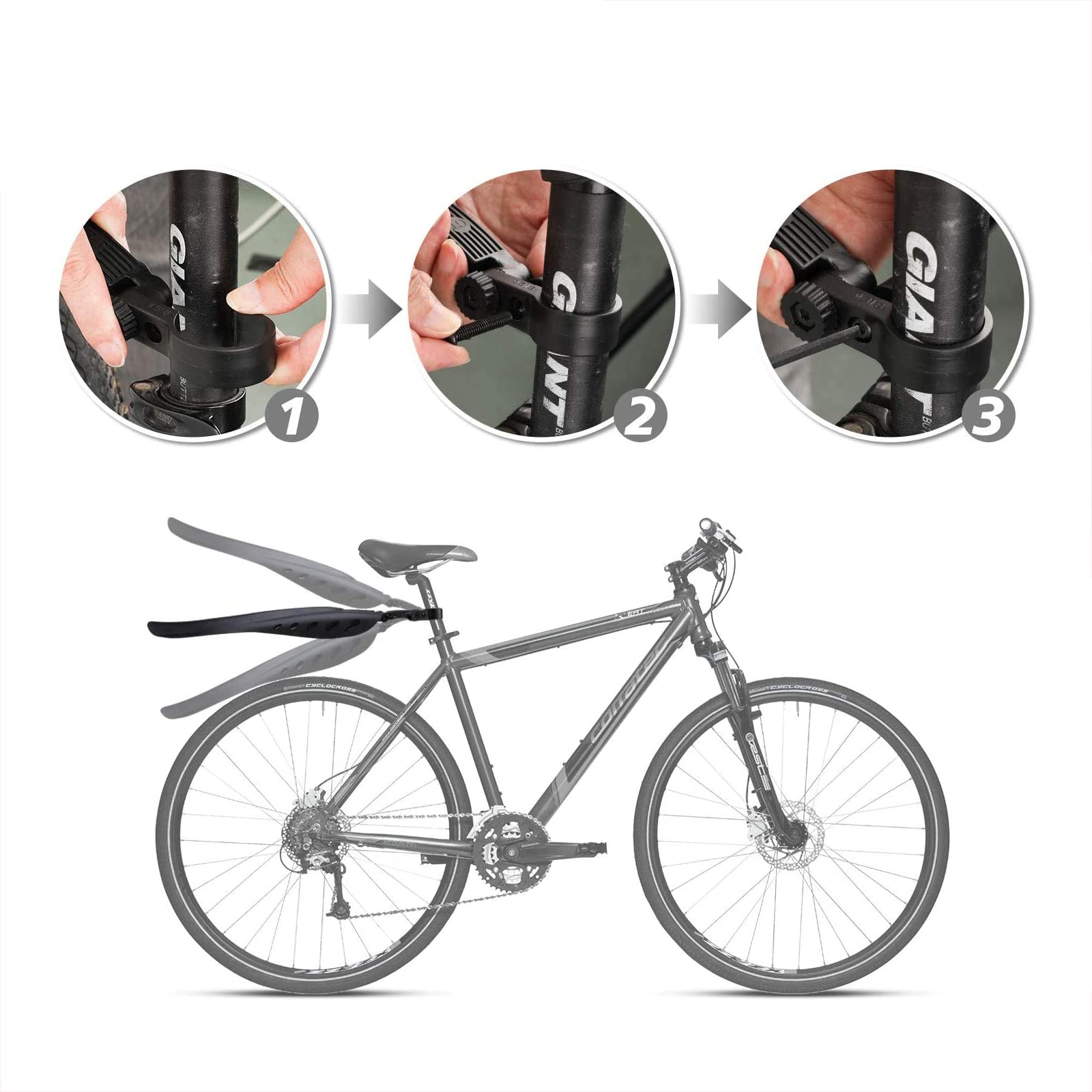 schutzblech klein JUOENLP Fahrrad-Schutzblech-Set，Volle Abdeckung Verdicken Erweitern Vorder- und Hinterrad-Schutzblech-Set für Mountainbike (Klein) (Klein) Sport & Freizeit Gender:Female Fahrradtasche: Test-Übersicht 2021 - Sportarten