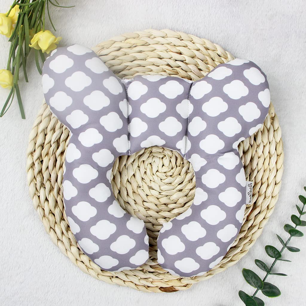 vocheer Oreiller de voyage pour bébé pour soutien de la tête et du cou pour poussette, siège auto, voyage (nuage)